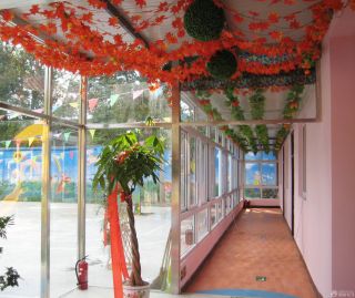 大型现代幼儿园走廊吊顶装饰设计效果图片