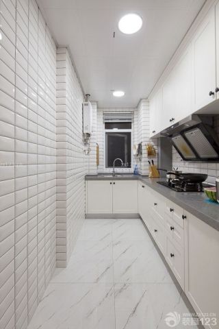 厨房白色瓷砖贴图装修设计