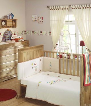 宝宝卧室实木床装修效果图片