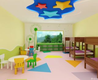 幼儿园室内天花板设计装修效果图 