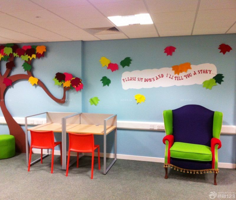 小型幼儿园室内墙面装饰装修效果图片