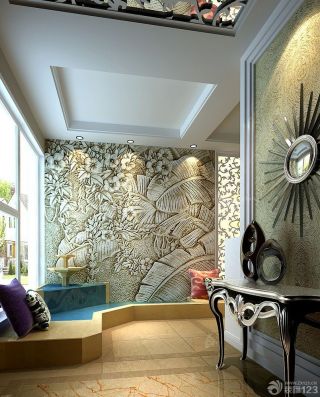 欧式玄关装修效果图大全2025图片 墙面设计装修效果图片