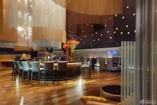精致豪华现代酒吧吧台设计装修效果图片