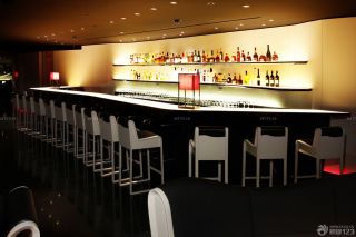 简约现代酒吧吧台设计台灯装修效果图片