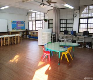 幼儿园室装修效果图 原木地板装修效果图片