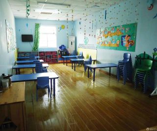 简约幼儿园室内仿木地板地砖装修效果图片