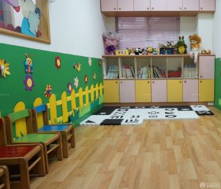 幼儿园室内浅色木地板装修效果图片大全