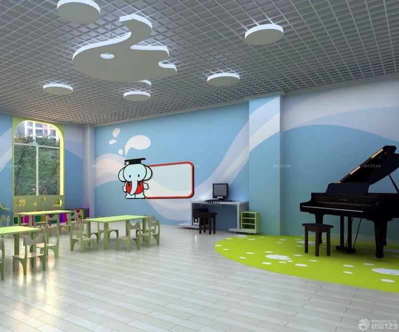 高档幼儿园教室天花板装修效果图片