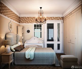 欧式古典风格6平方米卧室床装修效果图片