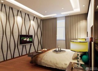 30平卧室电视背景墙设计装修效果图片