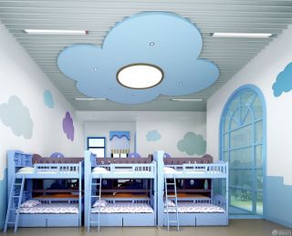 高档幼儿园寝室小孩床设计图片