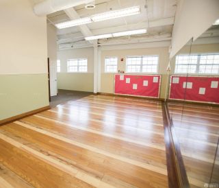 大型幼儿园舞蹈房仿木地板地砖装修效果图片