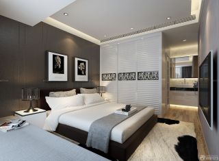 现代家装卧室橱柜装修设计效果图