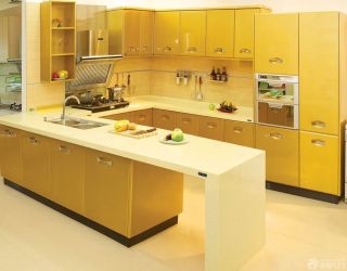 厨房装修图片 黄色橱柜装修效果图片