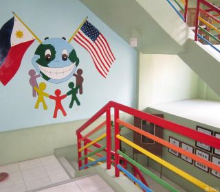 最新幼儿园楼梯扶手设计装修效果图片