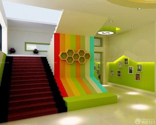 国际幼儿园室内楼梯设计效果图片