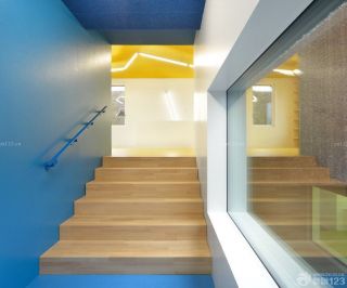 高档幼儿园室内楼梯设计效果图片
