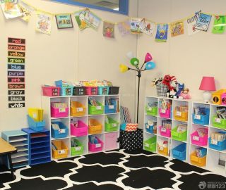 美式幼儿园小型室内装饰布置效果图片