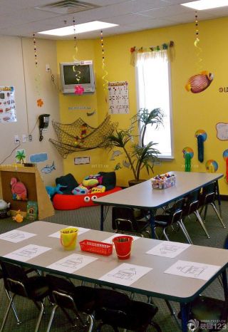最新幼儿园教室装饰布置设计效果图片大全