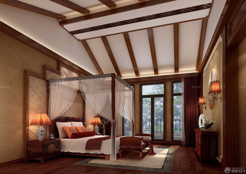 婚房卧室装修效果图大全2023图片 尖顶卧室