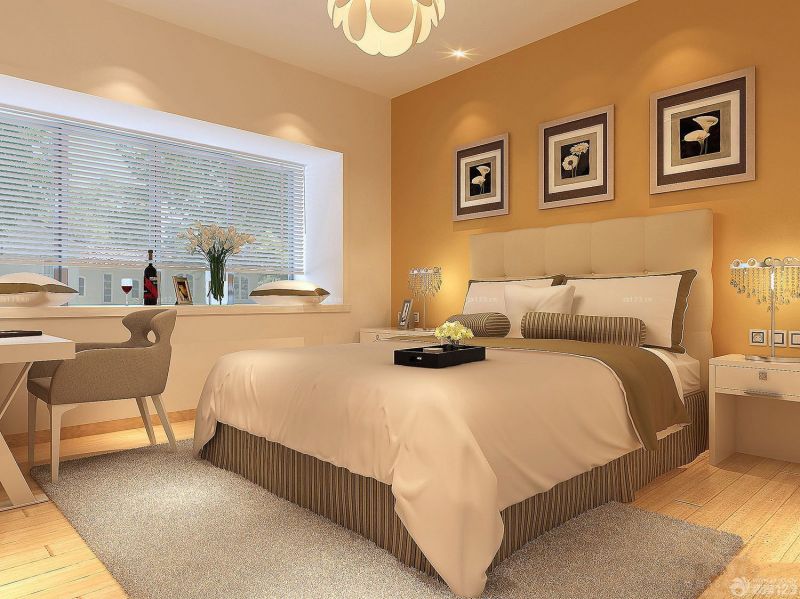 简欧式卧室墙面设计装修效果图片