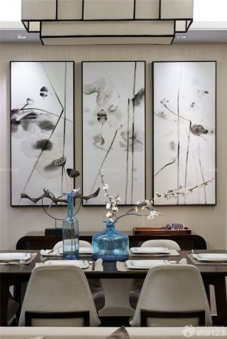 餐厅黑白装饰画设计图片