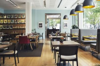 地中海酒吧风格浅黄色木地板装修效果图片