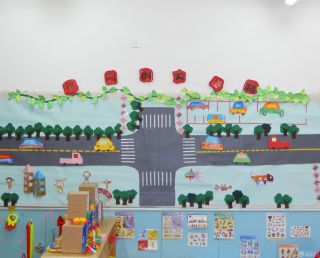 简约幼儿园室内主题墙饰设计图
