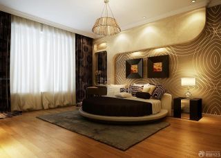 欧式主卧室装修效果图大全2023图片 圆形床装修效果图片