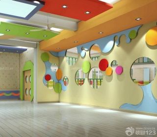 现代幼儿园房间室内背景墙装修设计欣赏