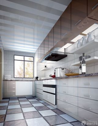 装修效果图大全2023图片厨房 厨房地面瓷砖