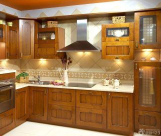 美式小户型厨房灶台设计效果图片