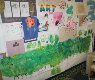 简约幼儿园照片墙设计效果图片