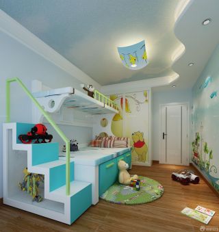 10平方儿童卧室双层床装修效果图片