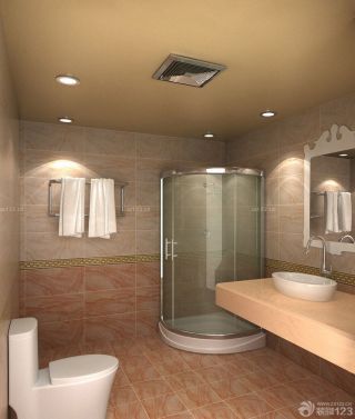 小型卫生间浴室玻璃门装修效果图欣赏