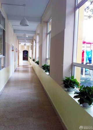 郑州幼儿园走廊简约吊灯装修效果图片
