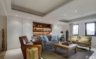 现代客厅简约美式家具装修效果图片
