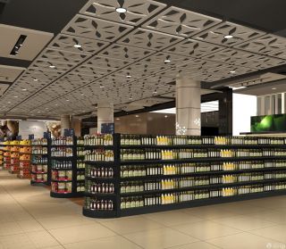 大型超市天花板装饰设计效果图片