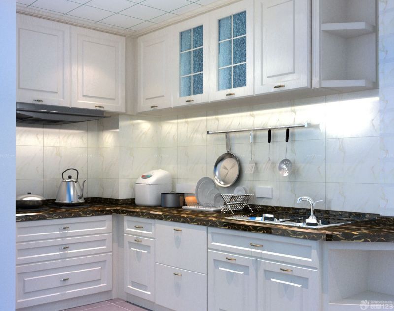 简约欧式风格小面积厨房装修效果图