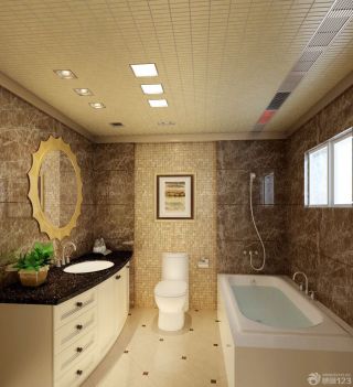欧式风格厕所整体浴室柜装修效果图片