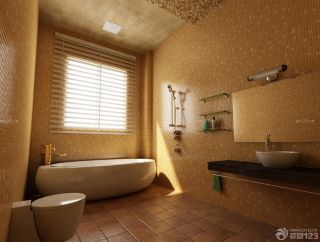 卫生间白色浴缸装修设计效果图