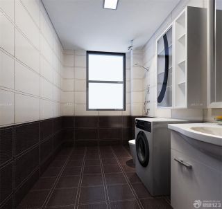 黑白风格厕所简约装修效果图
