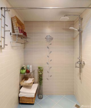 厕所简约墙面瓷砖拼花贴图装修效果图