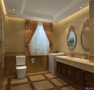 新古典别墅超小厕所装修效果图