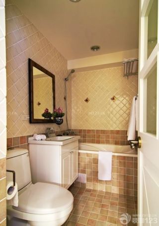 卫生间瓷砖颜色装修效果图片 乡村风格效果图