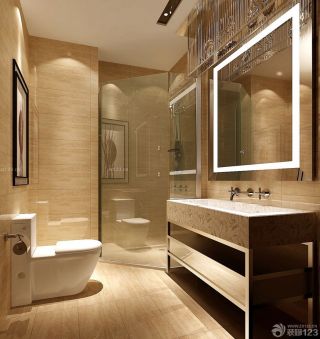 中式卫生间浴室玻璃门装修效果图