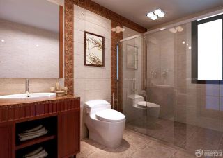 中式卫生间浴室柜装修效果图片