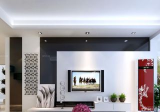 现代简约家装电视背景墙装修效果图片