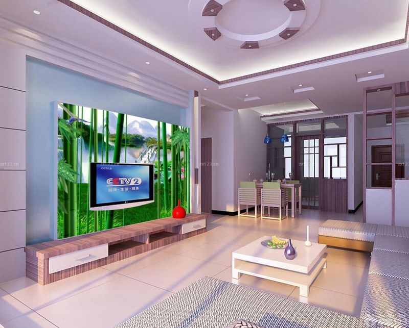 现代家装电视背景墙设计效果图