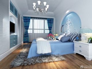 漂亮的地中海风格卧室图片